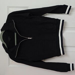 J.Crew Black Pants with White Stripe And Sweater